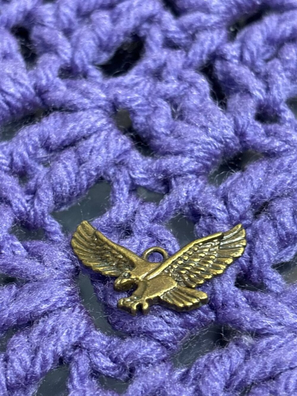 Bronze Tone Eagle Charm Pendant 1 inch